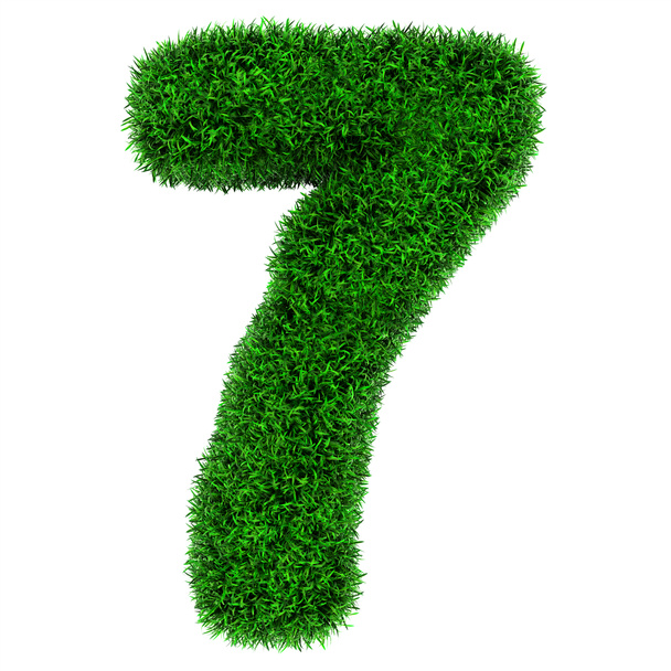 Природа под цифрой 7. Цифра 7 зеленая. Цифра 7 салатовая. Цифры из травы. Цифра 7 зеленая на белом фоне.