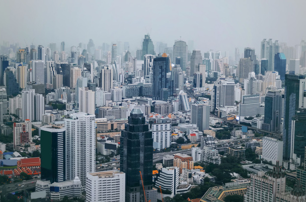 Bangkok view, oberer Blick vom baiyoke tower ii höchstes Gebäude  - Foto, Bild