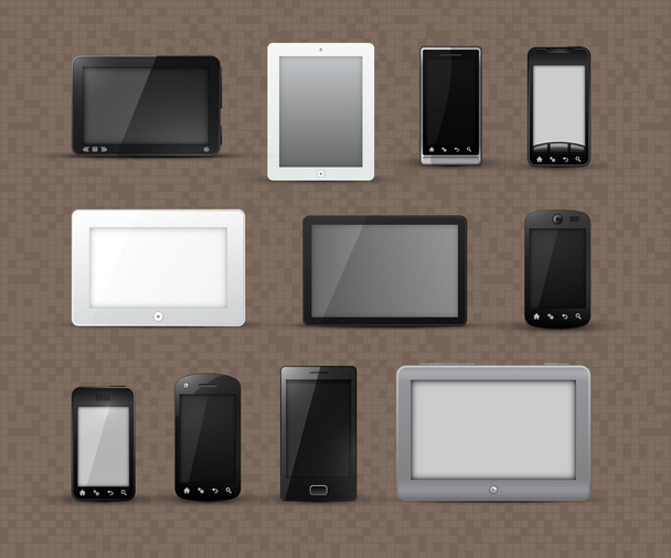 Different Models of Tablets and Smart Phones - Vector, Image
