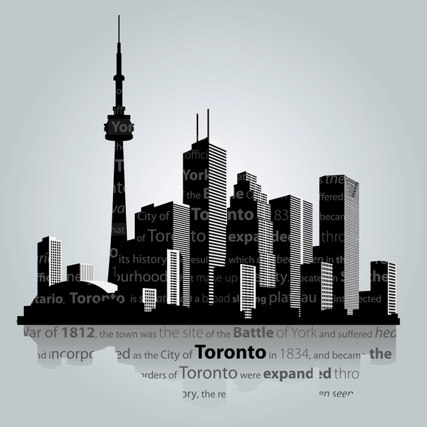 Toronto stad silhouet. - Vector, afbeelding