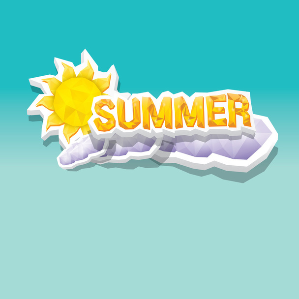 vector summer label. summer icon with sun. - Vecteur, image
