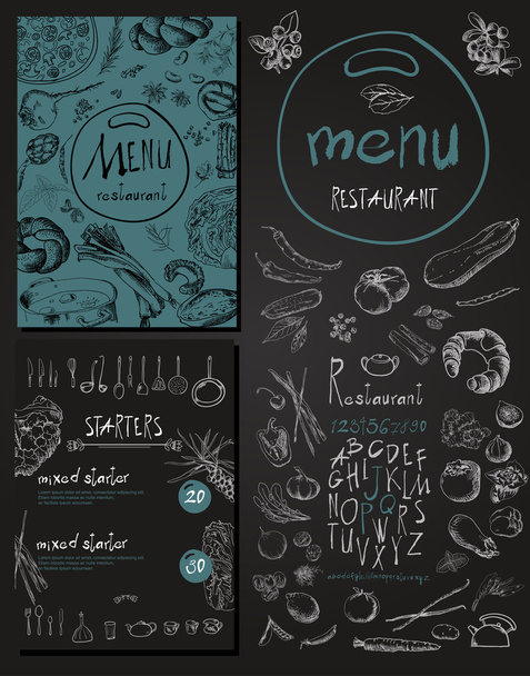 Restaurant Food Menu set - Vector, Image