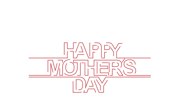  Happy Mothers Day typografische achtergrond - Vector, afbeelding