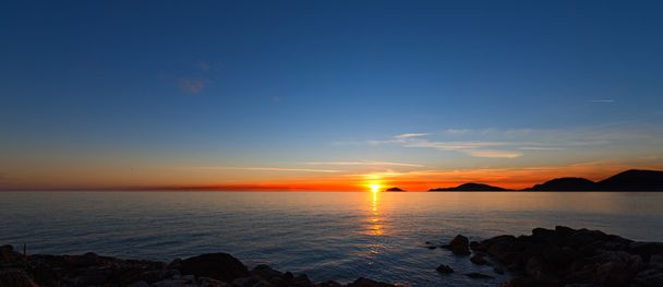 Sunset in the Gulf of La Spezia - Italy - Photo, Image