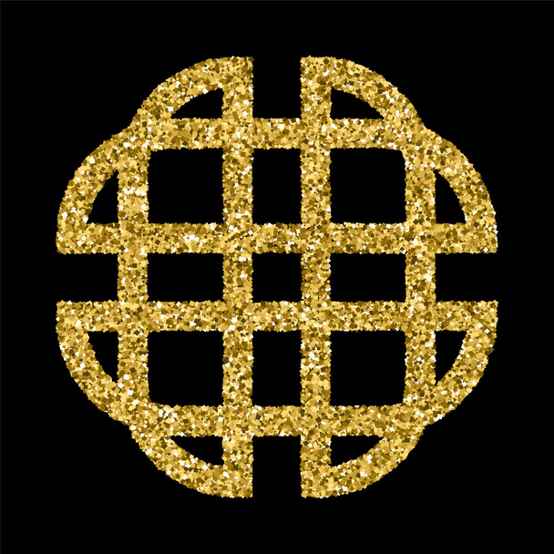 Zlaté třpytivé logo šablona  - Vektor, obrázek