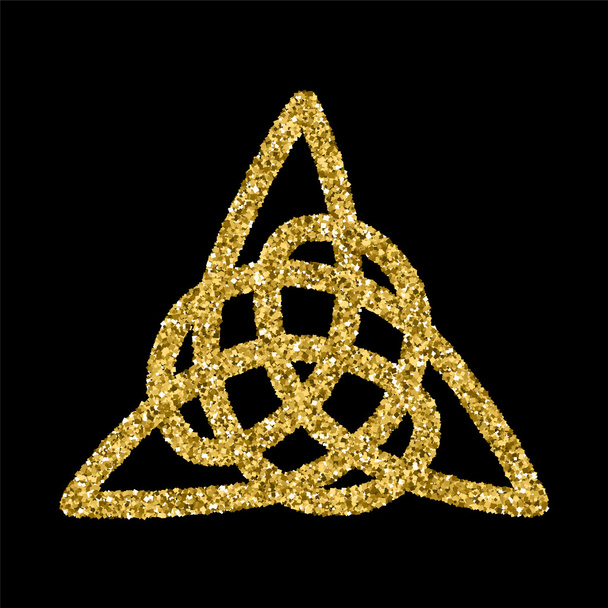 Golden glittering logo template  - Vector, Image