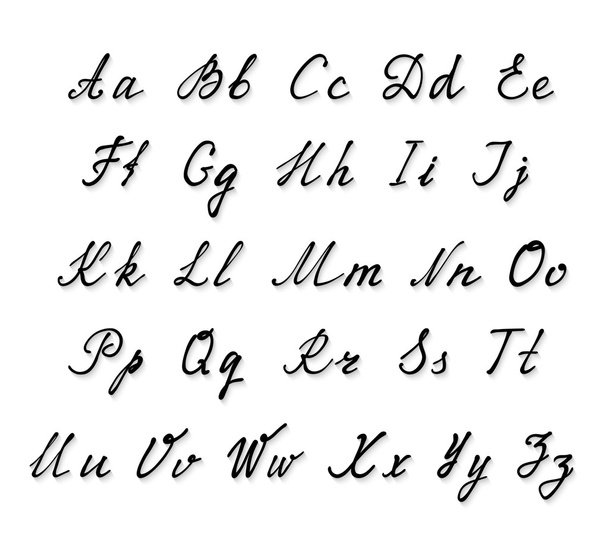 Ręcznie rysowany alfabet - Wektor, obraz