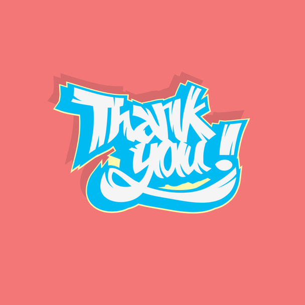 Thank you card lettering. - Διάνυσμα, εικόνα