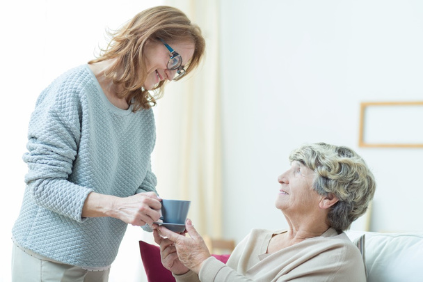 Care assistant helping elderly lady - Foto, immagini