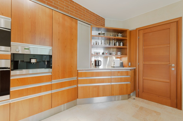 Modern kitchen in wood - Zdjęcie, obraz