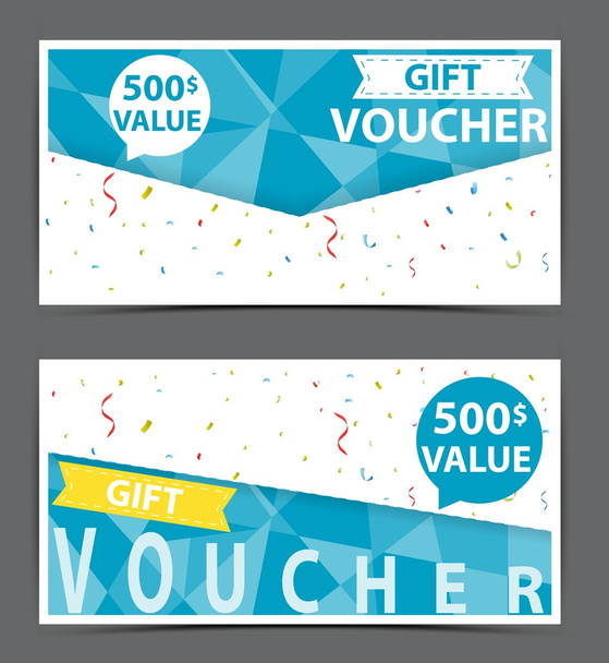 gift voucher certificate coupon - Vector, Image