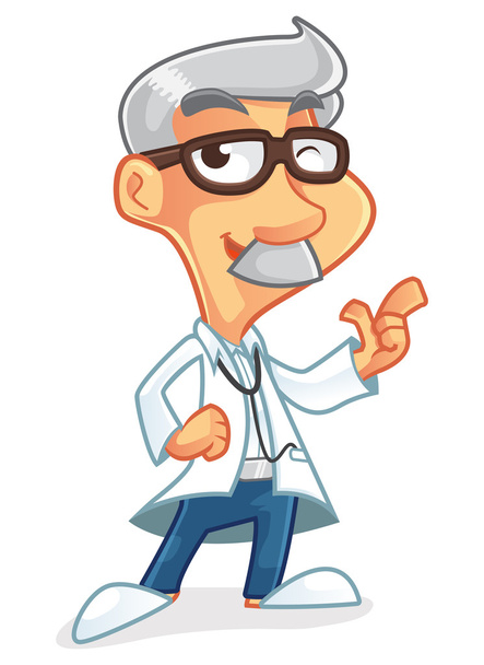 Doktor Cartoon karakter - Vektor, kép