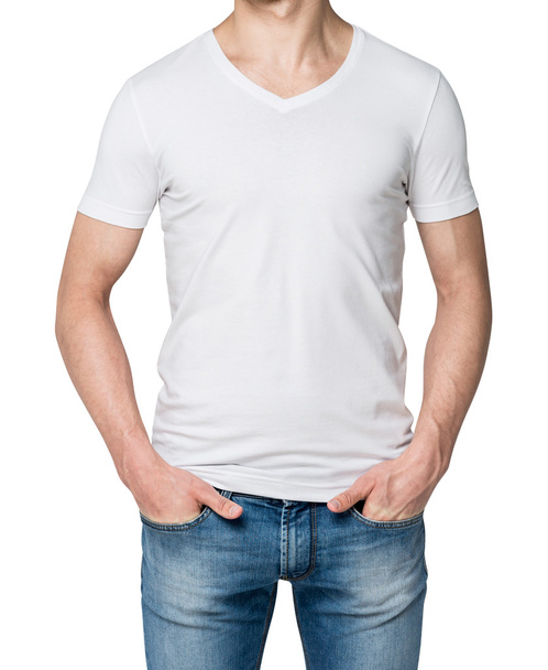 Man with hands in jeans pockets - Zdjęcie, obraz