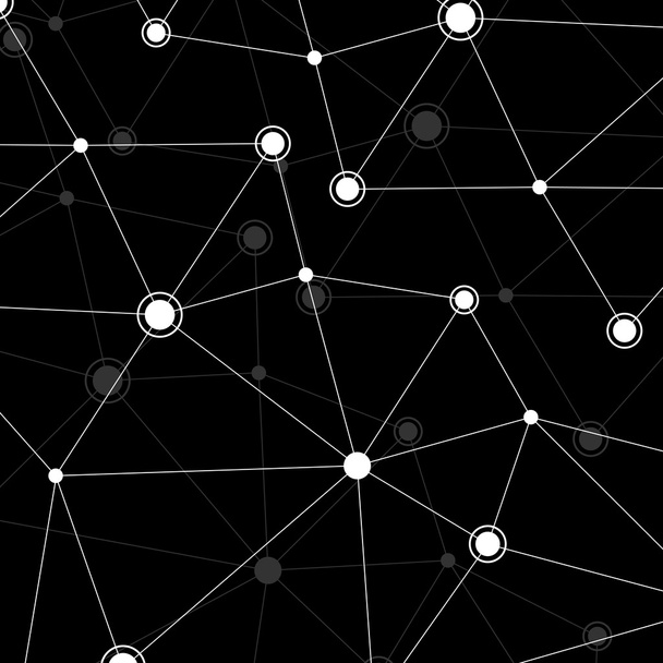 Absztrakt hálózat, a kommunikációs technológia, a molekula szerkezete - Vektor, kép