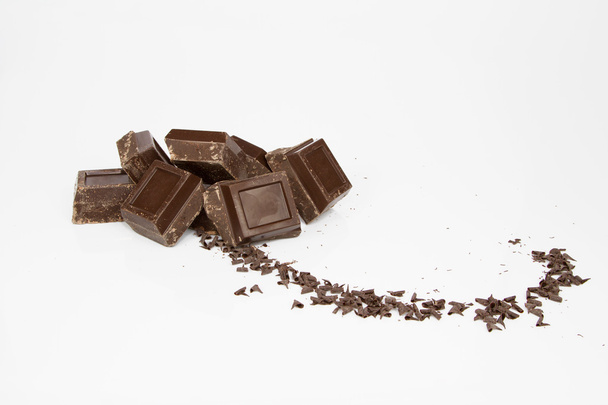 chocolate sobre fondo blanco - Foto, Imagen