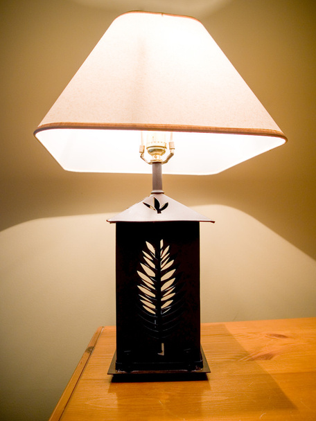 Lámpara de patrón de helecho iluminado
 - Foto, imagen