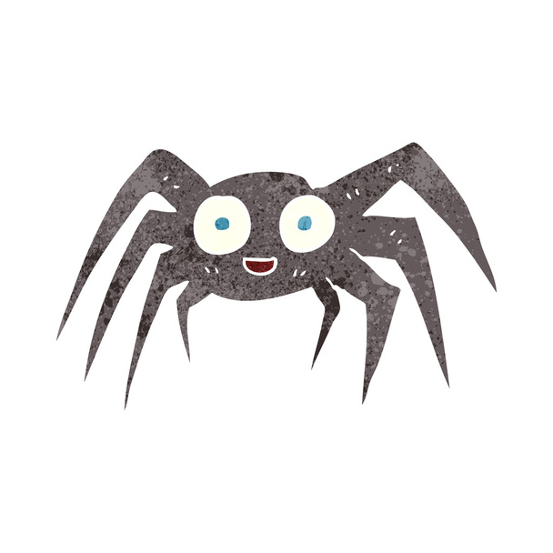 retro cartoon spider - ベクター画像