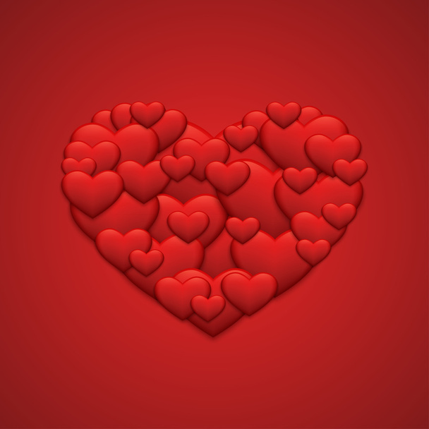 Vector modern red valentines day or 8 march - Vektor, obrázek