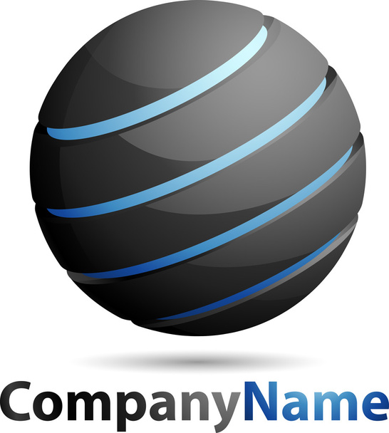 Logo d'entreprise abstrait Sphère 3D
 - Vecteur, image