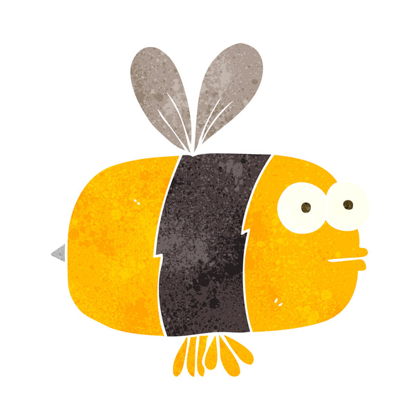 retro kreslený včela - Vektor, obrázek