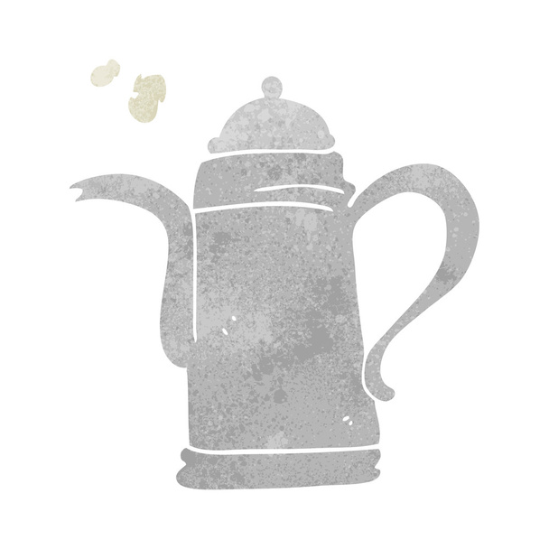 retro cartoon coffee kettle - Vektor, obrázek