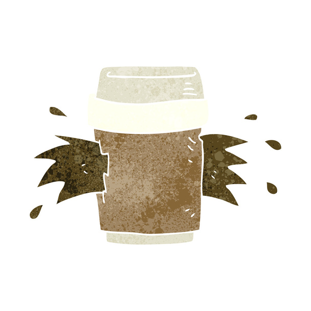 dessin animé rétro explosant tasse de café
 - Vecteur, image