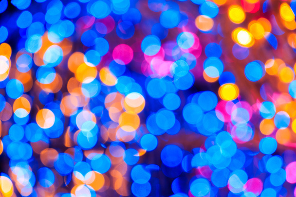 Abstract festive background with photo realistic bokeh defocused lights - Photo, Image
