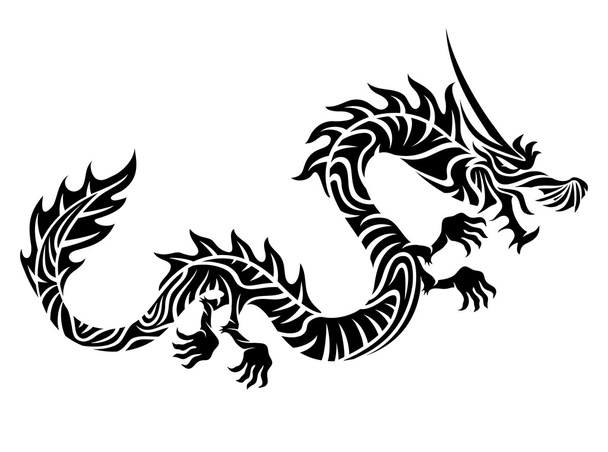 The sign of the dragon - Вектор, зображення