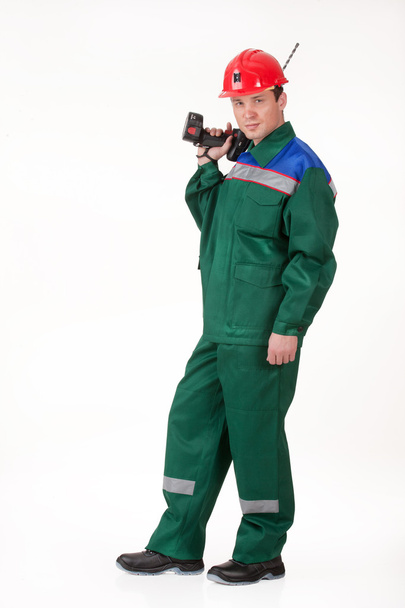 Man In The Uniform With The Drill - Foto, immagini