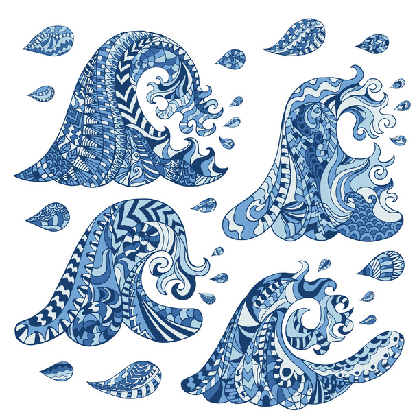 Set of waves - Vector, Image
