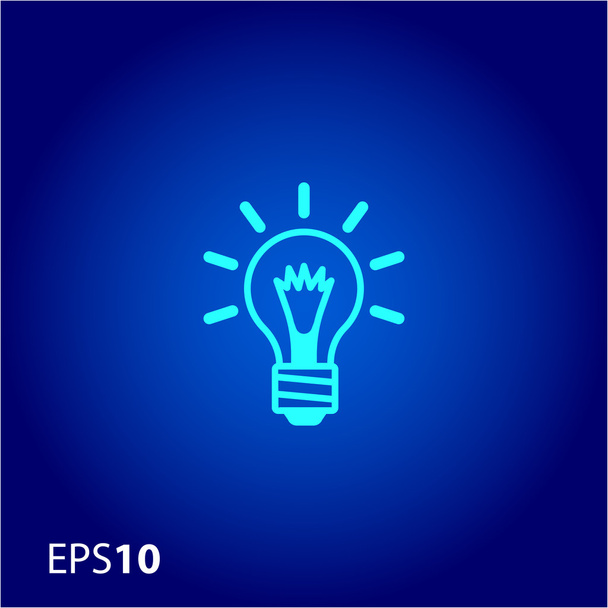 Bulb icon for web and mobile - Vector, imagen