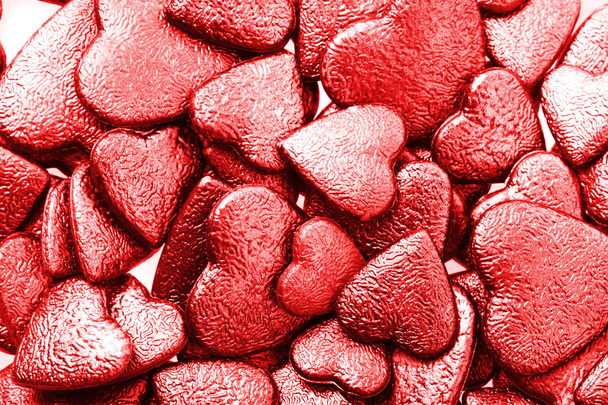 red hearts valentine background - Foto, afbeelding