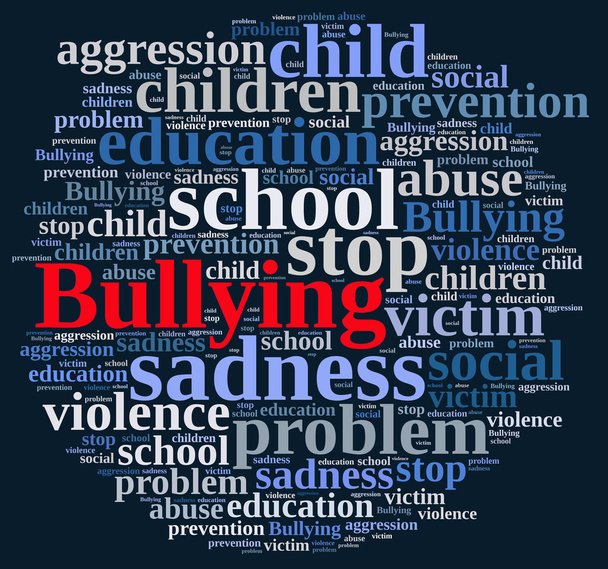 Word cloud relating to Bullying. - Foto, imagen