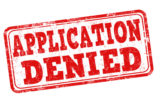 Application denied stamp - Vector, Image