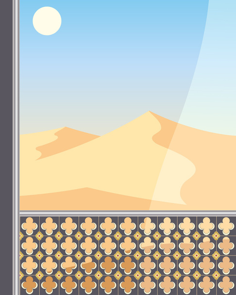 砂漠の風景 - ベクター画像