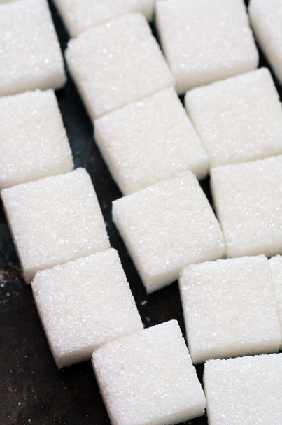 Cubos de açúcar branco
 - Foto, Imagem
