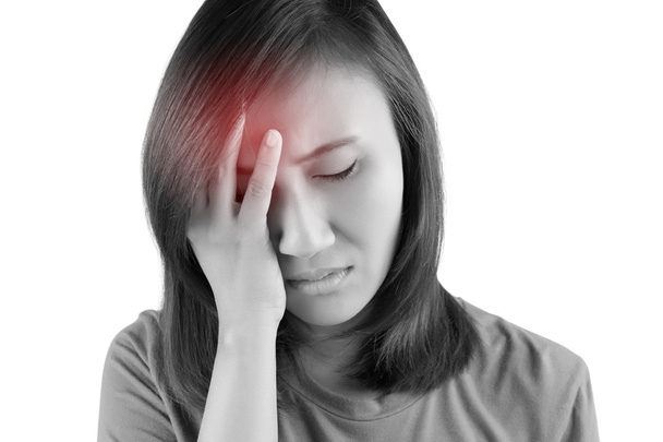 Başı ağrıyan kadın - Fotoğraf, Görsel