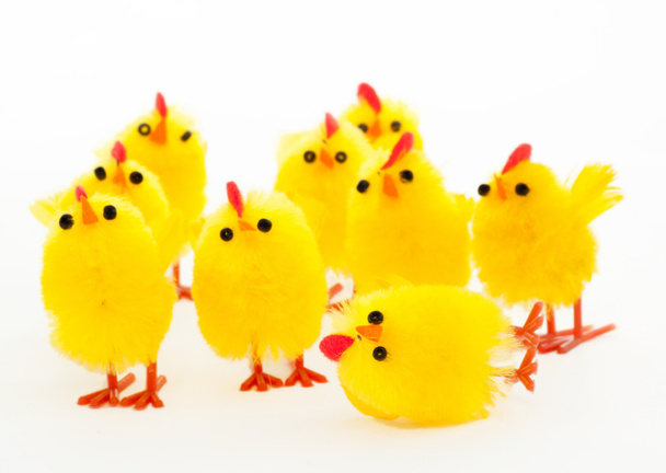 Skupina velikonoční kuřat a padlý vůdce - Fotografie, Obrázek