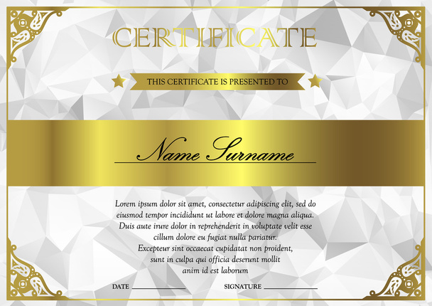 Certificate and diploma template - Vector, Image