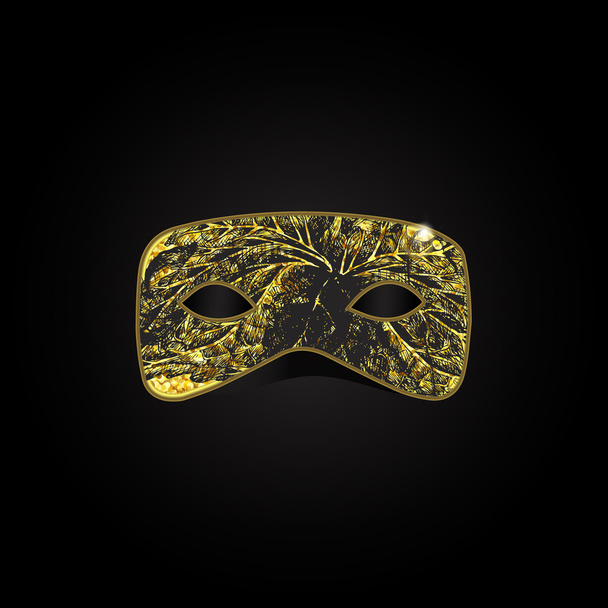 Magic gold mask - Vector, Image