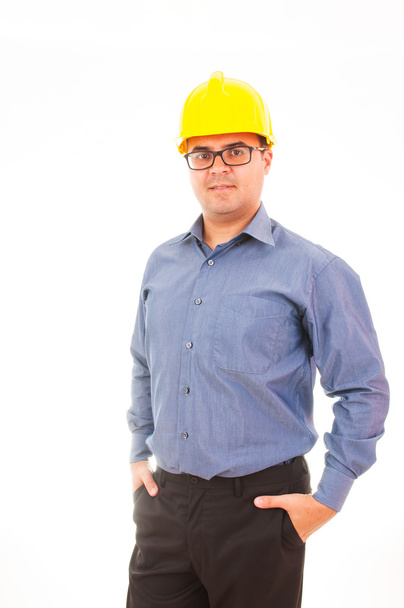 Engineer with helmet - Photo, image