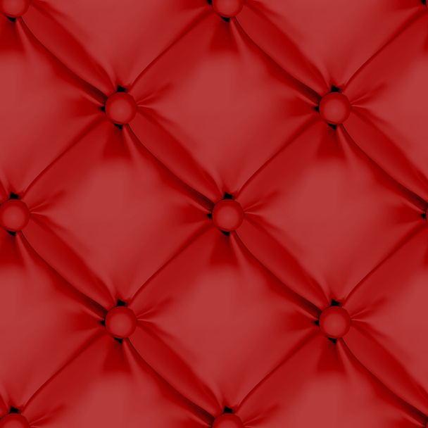 Red Seamless  Leather Upholstery Pattern - Vektör, Görsel