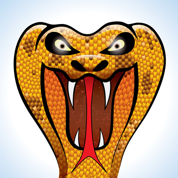 Cabeza de cobra asustadiza
 - Vector, Imagen
