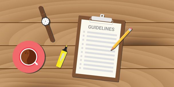guidelines policy guidance business management - Vector, Image