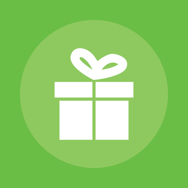 caja de regalo ilustración objeto plano aislado verde
 - Vector, Imagen
