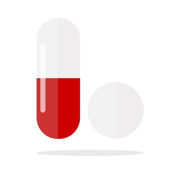 Red round pills - Vettoriali, immagini