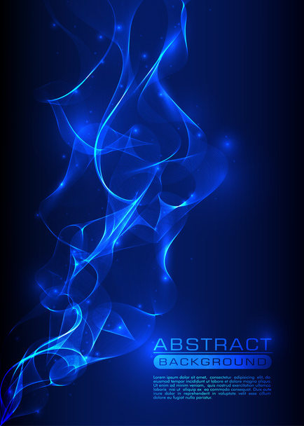 Abstract smoke wavy blue background - Vektor, Bild