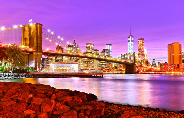ニューヨーク ニューヨークの夜景 - 写真・画像