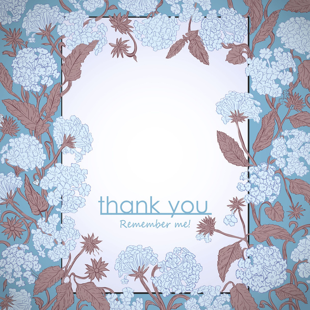 Вінтажна листівка з ретро квітами
 - Вектор, зображення