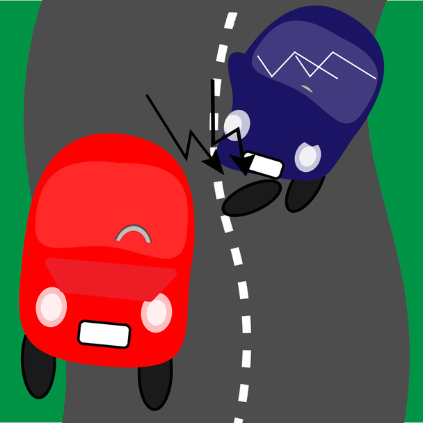 Ícones de acidente de carro e acidentes
 - Vetor, Imagem